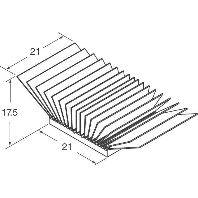 ATS-52210P-C1-R0 (HEAT SINK 21MM X 21MM X 17.5MM)