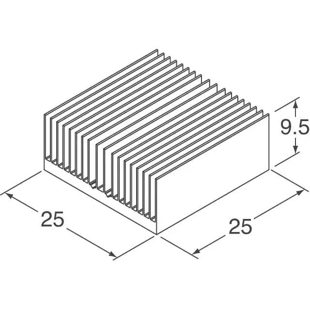 ATS-54250D-C1-R0 (HEAT SINK 25MM X 25MM X 9.5MM)