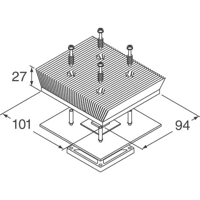ATS-57002-C1-R0 (HEAT SINK 94MM X 101MM X 27MM)