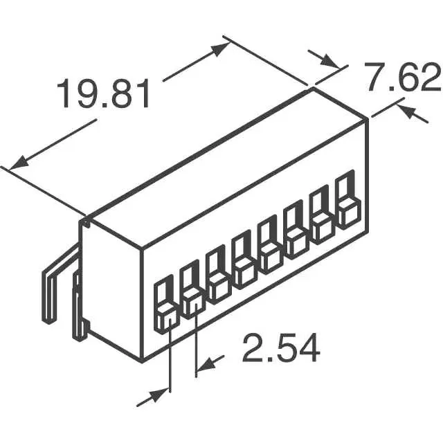 BD07AV (SWITCH SLIDE DIP SPST 100MA 5V)