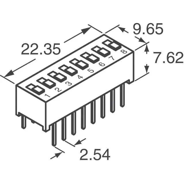 BD08 (SWITCH SLIDE DIP SPST 100MA 5V)