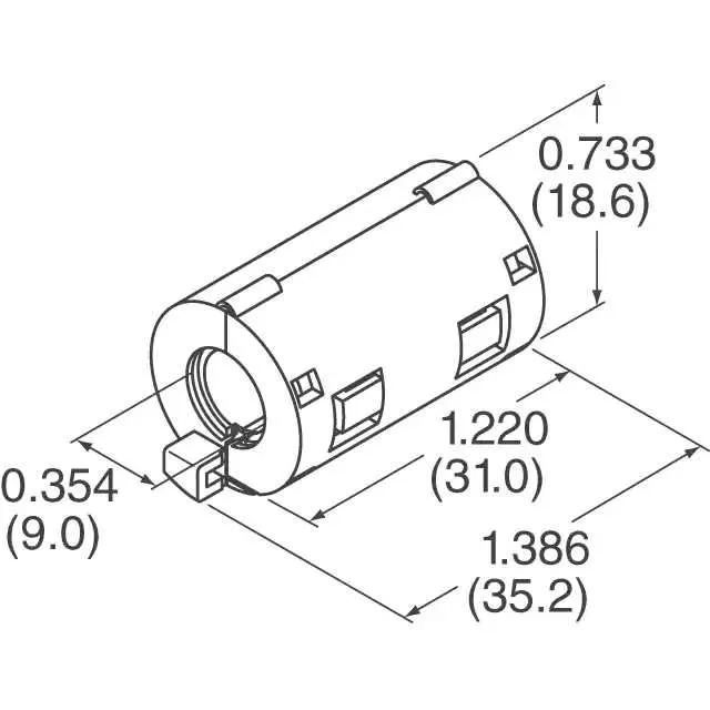 BF1835-9 (FERRITE CORE 174 OHM HINGED 9MM)
