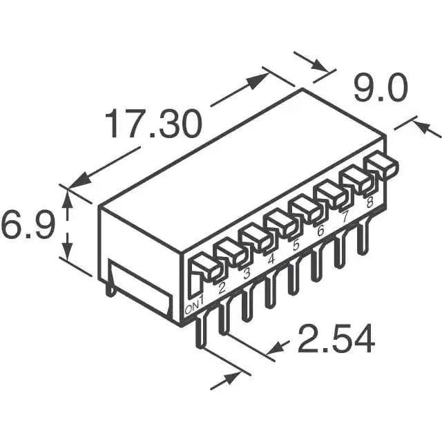 BPA06B (SWITCH SLIDE DIP SPST 100MA 5V)
