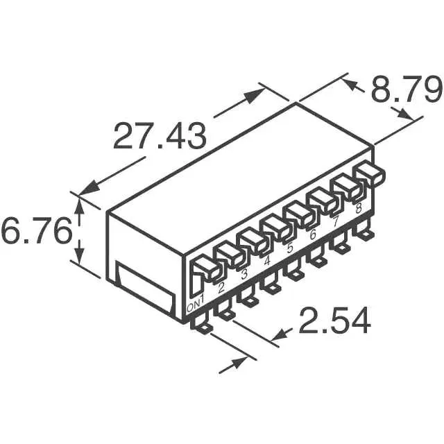 BPA10SBR (SWITCH SLIDE DIP SPST 100MA 5V)