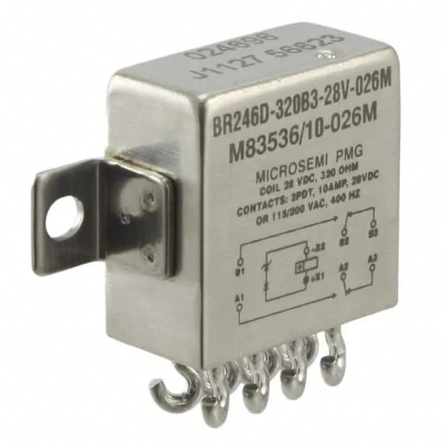 BR246D-320B3-28V-026M (RELAY GEN PURPOSE DPDT 10A 28V)