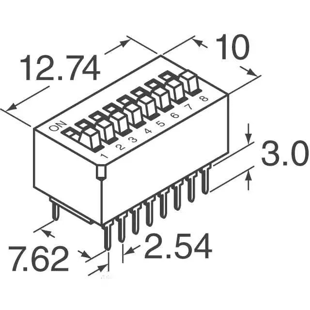 CES-0402MC (SWITCH SLIDE DIP SPST 100MA 6V)