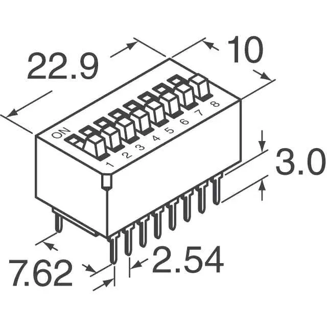 CES-0802MC (SWITCH SLIDE DIP SPST 100MA 6V)
