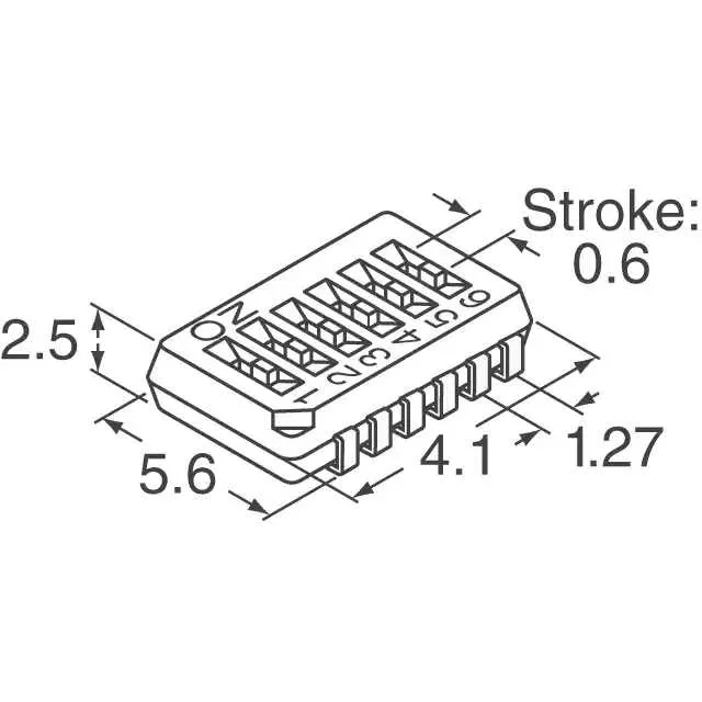 CHS-02TA (SWITCH SLIDE DIP SPST 100MA 6V)