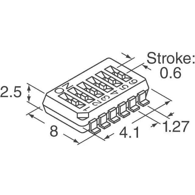 CHS-02TB (SWITCH SLIDE DIP SPST 100MA 6V)
