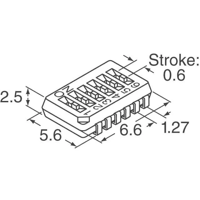 CHS-04TA (SWITCH SLIDE DIP SPST 100MA 6V)