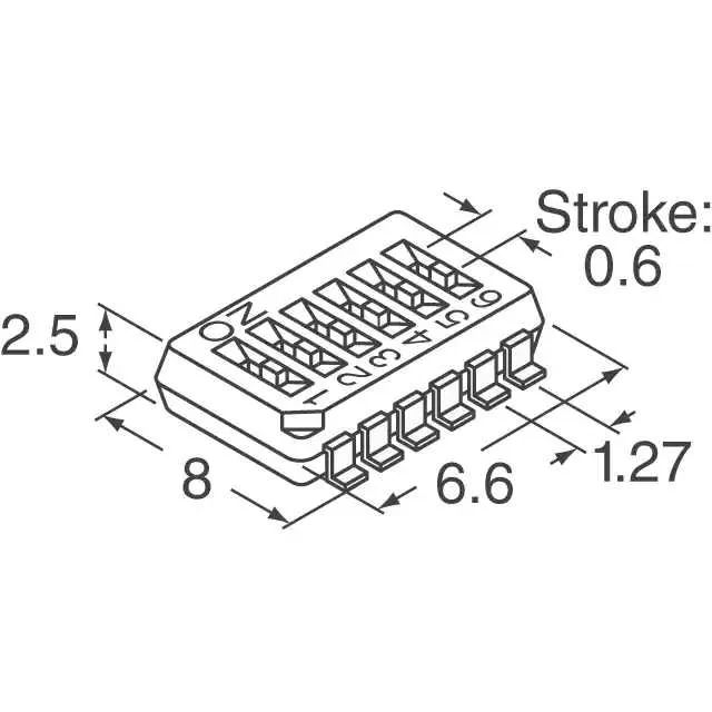 CHS-04TB (SWITCH SLIDE DIP SPST 100MA 6V)