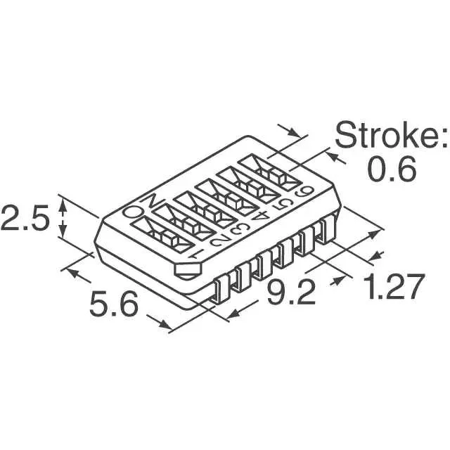 CHS-06TA (SWITCH SLIDE DIP SPST 100MA 6V)
