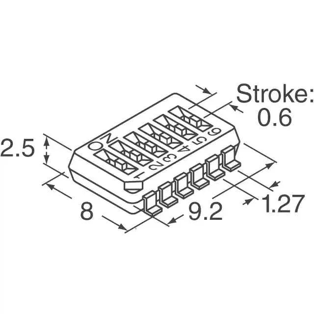 CHS-06TB (SWITCH SLIDE DIP SPST 100MA 6V)