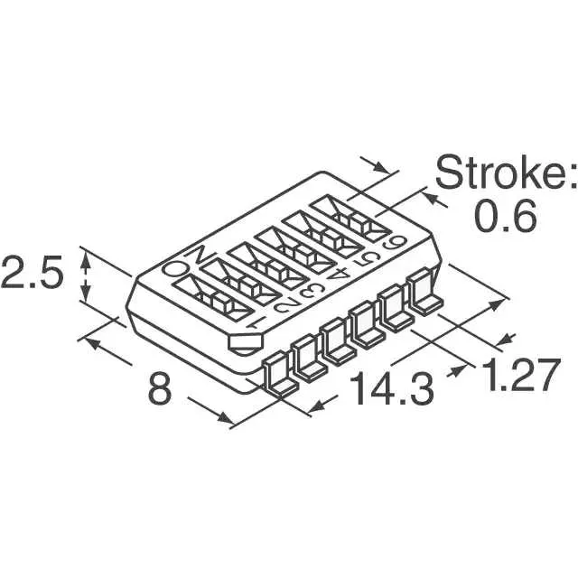 CHS-10TB (SWITCH SLIDE DIP SPST 100MA 6V)