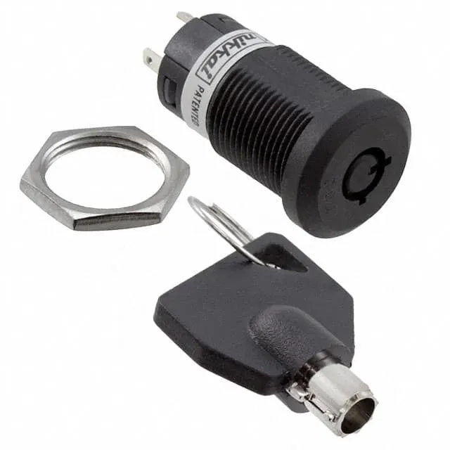 CKM12ATW01-004 (SWITCH KEYLOCK 2POS SPDT 3A 250V)