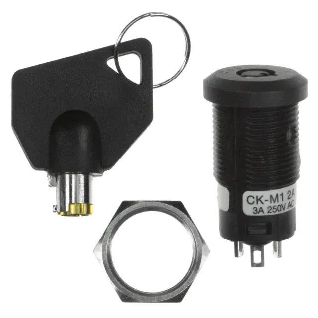 CKM12ATW01-012 (SWITCH KEYLOCK 2POS SPDT 3A 250V)