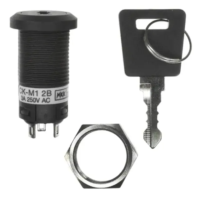 CKM12BFW01-002 (SWITCH KEYLOCK 2POS SPDT 3A 250V)