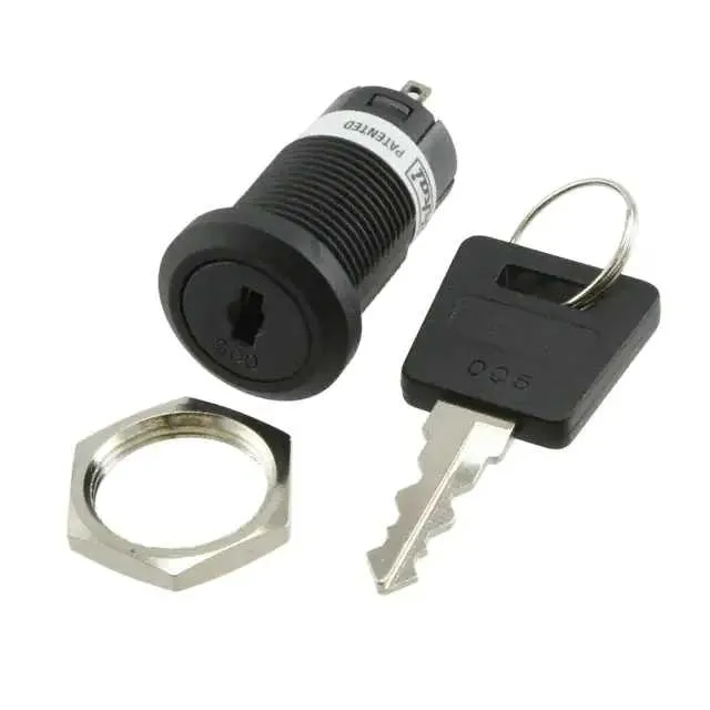 CKM12BFW01-005 (SWITCH KEYLOCK 2POS SPDT 3A 250V)