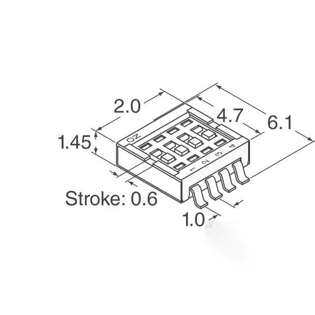 CVS-01TB-1 (SWITCH SLIDE DIP SPST 100MA 6V)