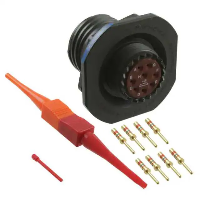 D38999/24WC8PN (CONN RCPT MALE 8POS GOLD CRIMP)