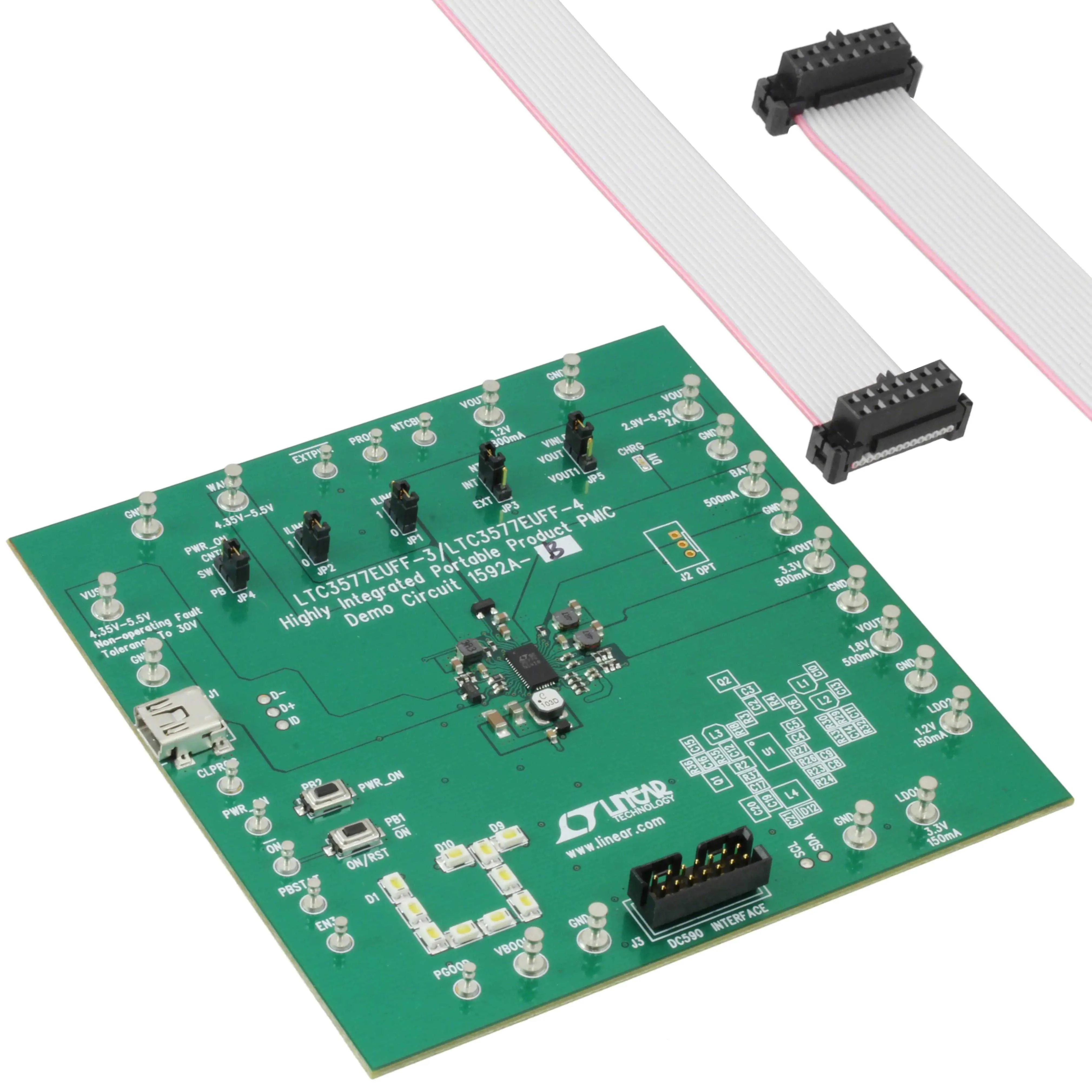 DC1592A-B (BOARD EVAL FOR LTC3577EUFF)