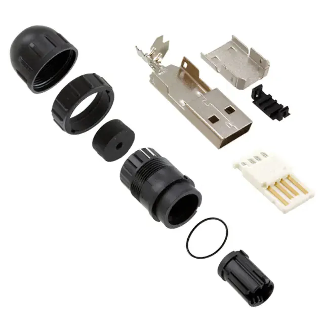 DCC-USBAB-150 (CONN USB A PLUG 2.0 BAYONET)
