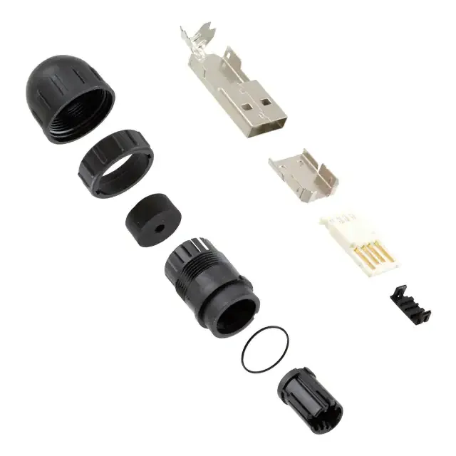 DCC-USBAB-180 (CONN USB A PLUG 2.0 BAYONET)