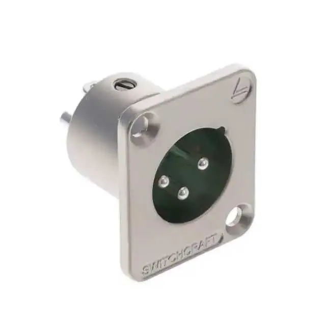 DE3M (CONN RCPT MALE XLR 3POS SLDR CUP)