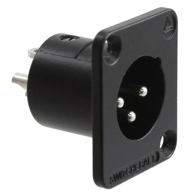 DE3MB (CONN RCPT MALE XLR 3POS SLDR CUP)