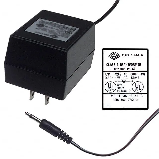 DPD120005-P1P-SZ (AC/DC WALL MNT ADAPTER 12V 600MW)