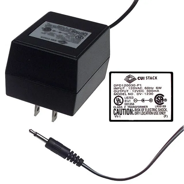 DPD120030-P1P (AC/DC WALL MOUNT ADAPTER 12V 4W)