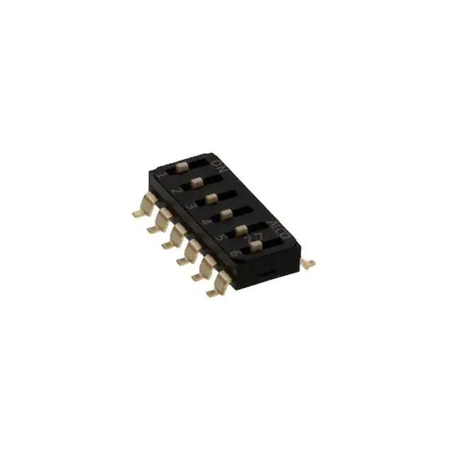 EDS06SGNNTR04Q (END STACK DIP 6P G RAISED T&R)