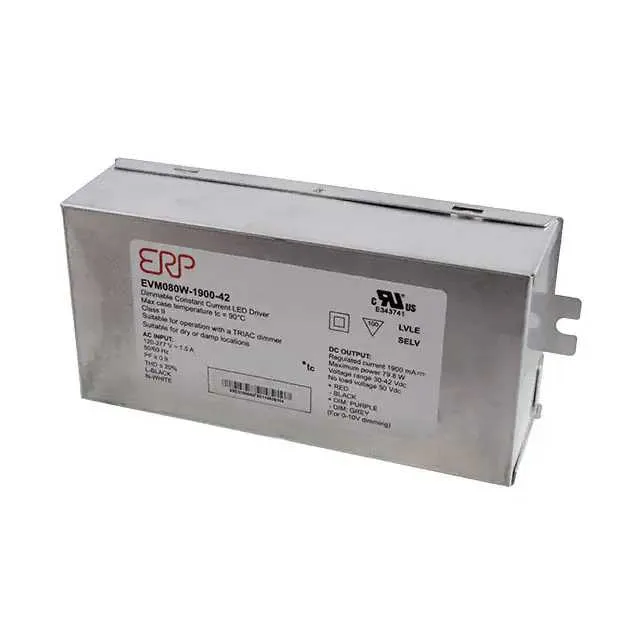 EVM080W-1900-42 (LED DRIVER CC AC/DC 30-42V 1.9A)