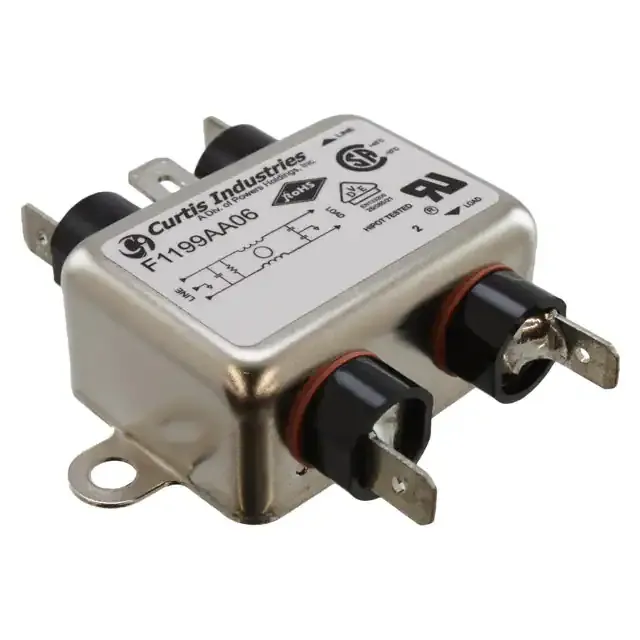 F1199AA06 (LINE FILTER 250VAC 6A CHASS MNT)
