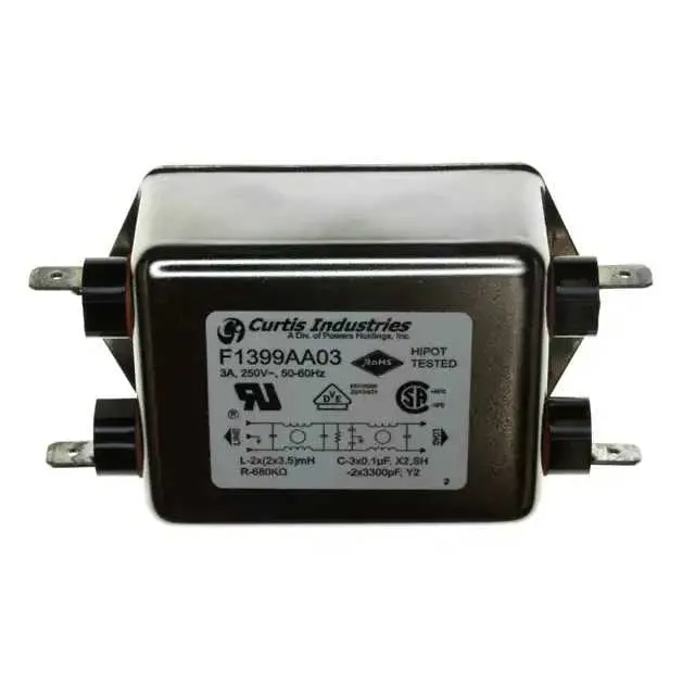F1399AA03 (LINE FILTER 250VAC 3A CHASS MNT)