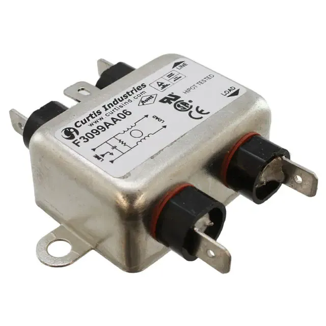 F3099AA06 (LINE FILTER 250VAC 6A CHASS MNT)