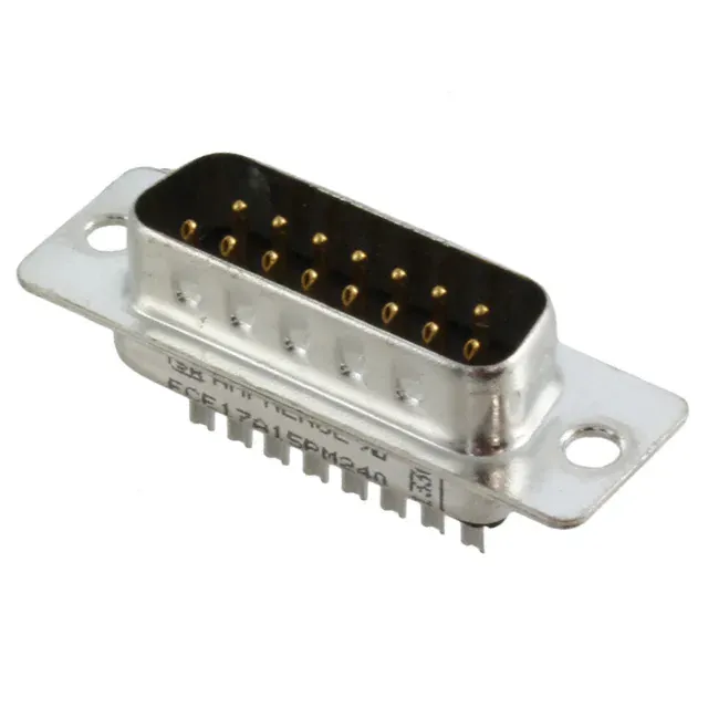 FCE17A15PM240 (CONN D-SUB PLUG 15P STR SLDR CUP)