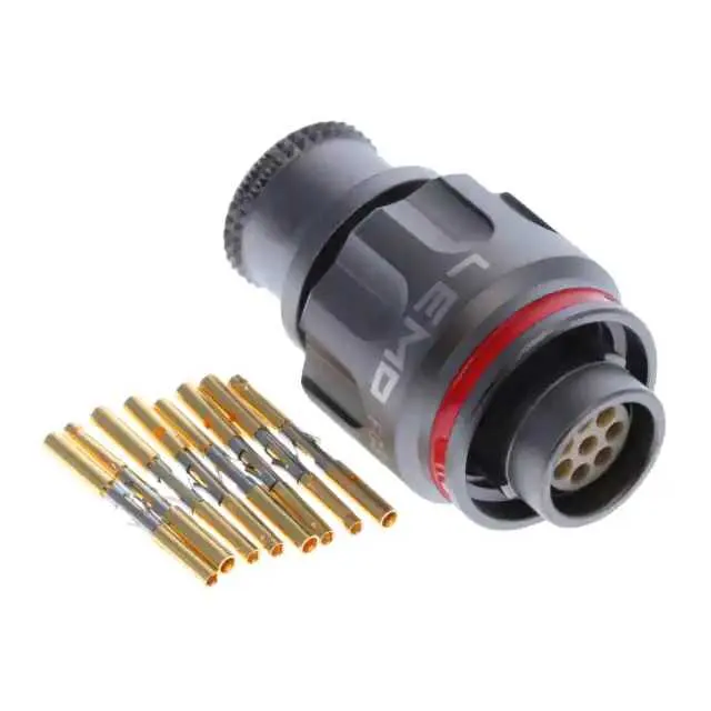 FGS.1M.308.XLMT (CONN PLUG FMALE 8POS GOLD CRIMP)