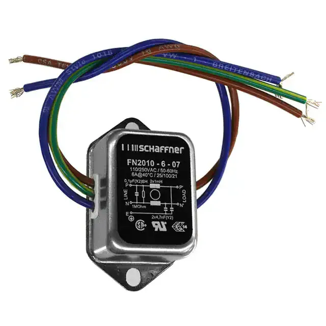 FN2010-6-07 (LINE FILTER 250VAC 6A CHASS MNT)