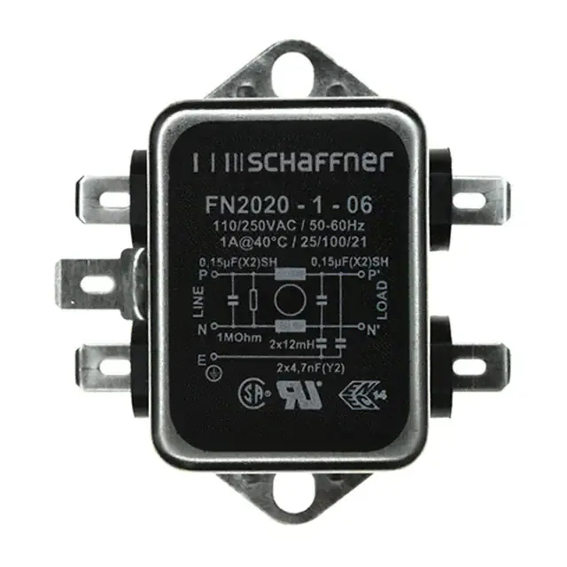 FN2020-1-06 (LINE FILTER 250VAC 1A CHASS MNT)