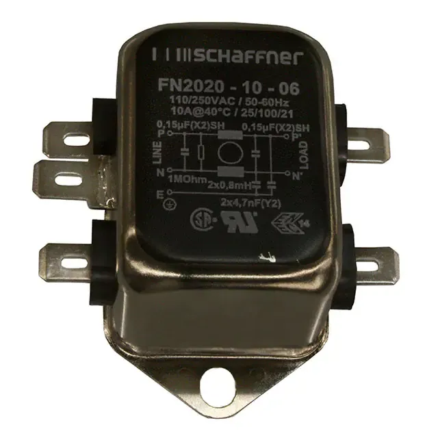 FN2020-10-06 (LINE FILTER 250VAC 10A CHASS MNT)