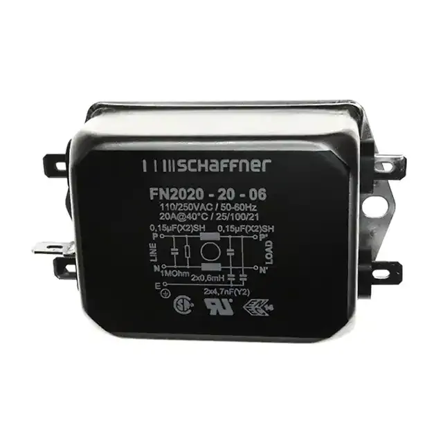 FN2020-20-06 (LINE FILTER 250VAC 20A CHASS MNT)
