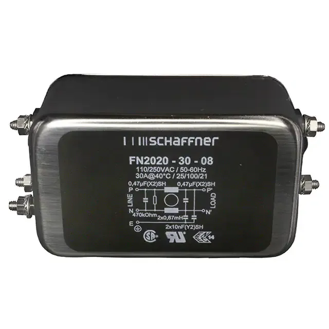FN2020-30-08 (LINE FILTER 250VAC 30A CHASS MNT)