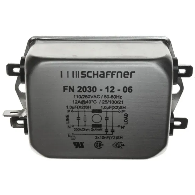 FN2030-12-06 (LINE FILTER 250VAC 12A CHASS MNT)
