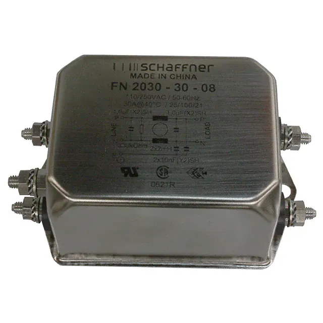 FN2030-30-08 (LINE FILTER 250VAC 30A CHASS MNT)