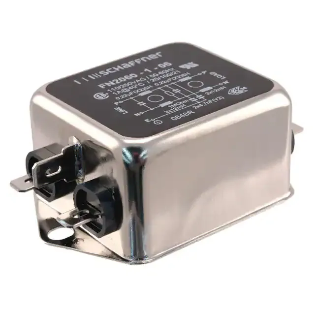 FN2060-1-06 (LINE FILTER 250VAC 1A CHASS MNT)