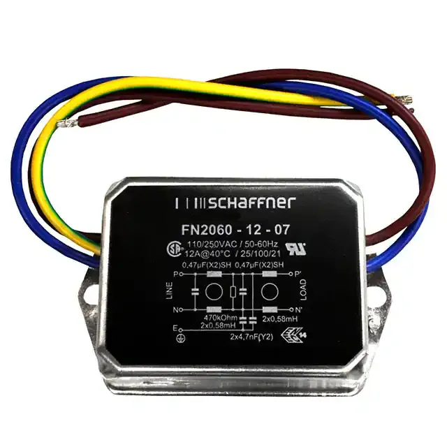 FN2060-12-07 (LINE FILTER 250VAC 12A CHASS MNT)