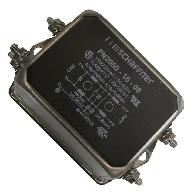FN2060-16-08 (LINE FILTER 250VAC 16A CHASS MNT)
