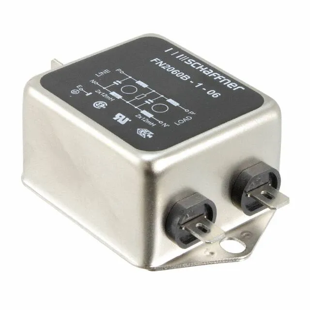 FN2060B-1-06 (LINE FILTER 250VAC 1A CHASS MNT)