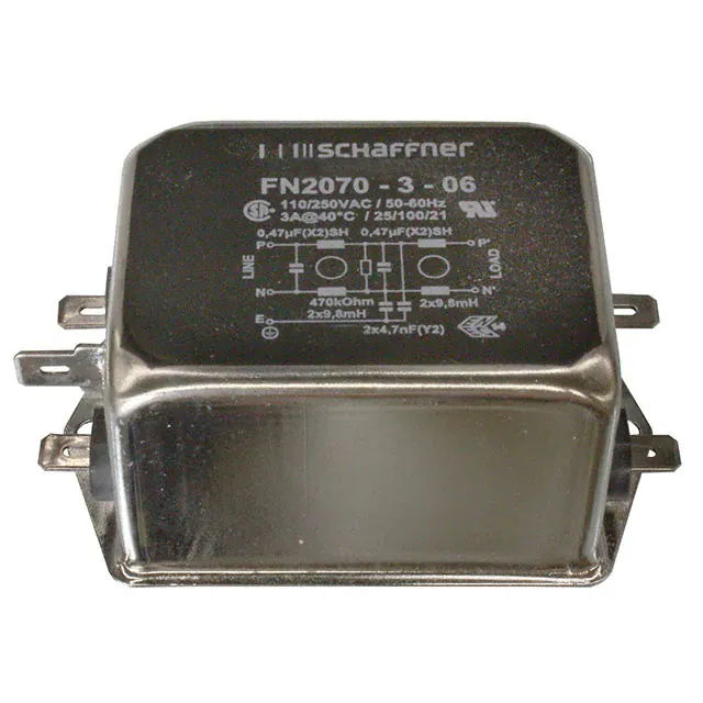 FN2070-3-06 (LINE FILTER 110/250VAC 3A CHAS)